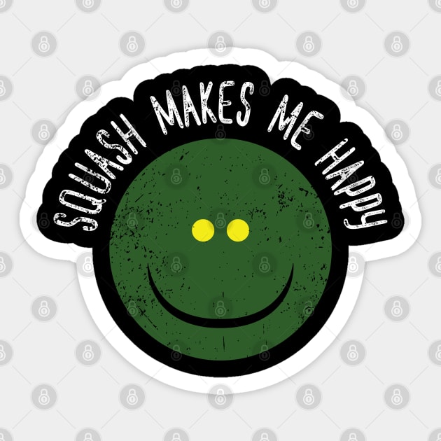 Squash Makes Me Happy Sticker by atomguy